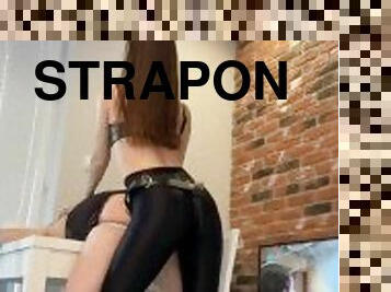 strapon, anal, bdsm, slclav, taratura, amanta, dominare, bruneta, femdom