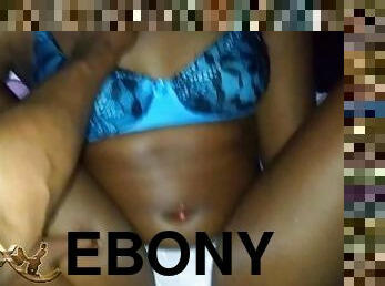 Ebony Teen Loving Every Inch (Jamaican-X)
