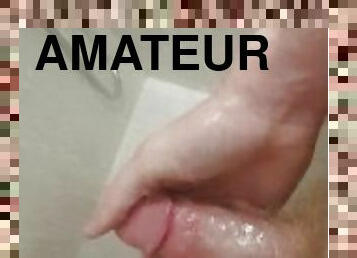 bad, masturbation, amatör, tonåring, avrunkning, juckande, college, dusch, ensam