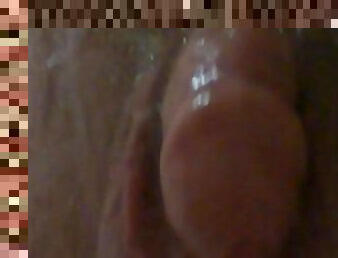 Belly Button Torture and Getting Dick Hard in Shower (Closeups)