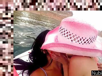 Summer vacation orgy with casual throating before the swim