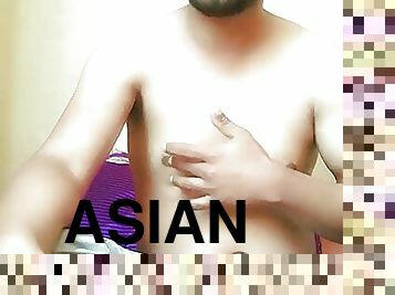 Asian boy masturbating