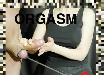 Totally Frustrating Milking Without Real Orgasm Edging And Slow Flowing Multiple Cumshots