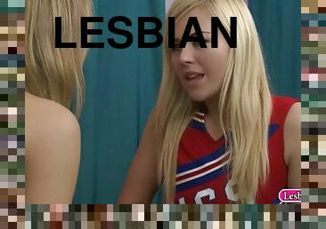 Sexy blonde babe blair williams lesbosex with cheerleader