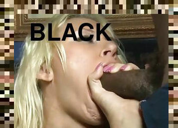 Big tits blondie lady anal pounded by horny black men