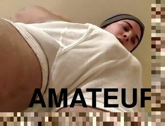 masturbation, amateur, ejaculation-sur-le-corps, énorme-bite, gay, culotte, jeune-18, solo, minet, bite