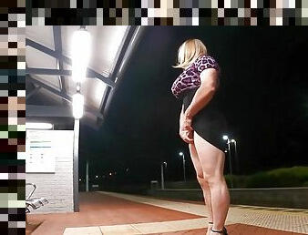 Muscle Bubble Butt PAWG Sissy Exposed Public Cum CAUGHT