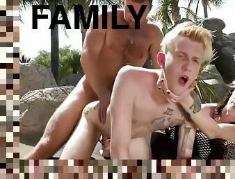 Bisexual Family Pool Fun Group Mmf