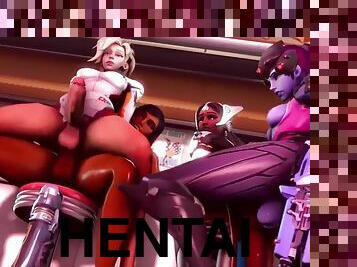 hentai, 3d, røv-butt