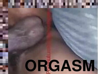 zadok, orgazmus, pička, amatérske, ebony, obrovský-vták, creampie, korisť, pov, jazdenie