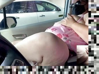 Hot Horny Big Ass BBW Milf Mom Caught Jerking Off Publicly In Car (Black Guy Jerk Off On SSBBW) POV