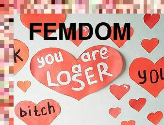 Happy Valentine&#039;s day! Congratulations humiliation from Dominatrix Nika for you, loser. 