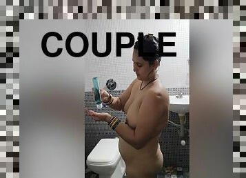 Desi Couple Romance In Bathroom