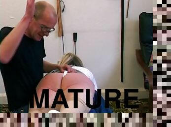 Chubby BBW Mature Wife Spanked - Homemade Spanking