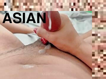 asiatisk, kæmpestor, transvestit, amatør, udløsning, ladyboy, synsvinkel, sperm, smuk, nosser