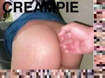 anál, latinské, creampie, uniforma