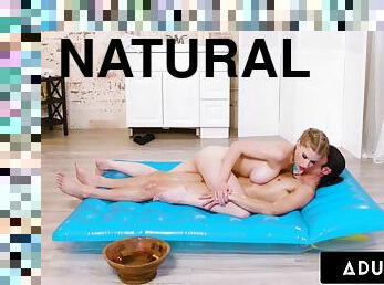 Big Naturals Masseuse Octavia Red Gives Her Friends Stepbro His First P1