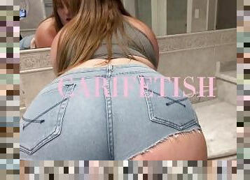 These Jean shorts make me look very sexy when it comes to farting for you