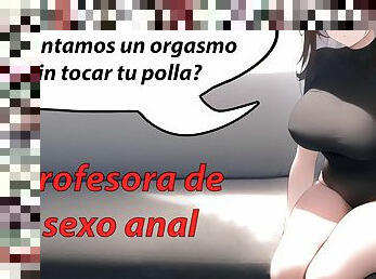 Spanish anal JOI. Pegging anal no hands cum instructions.