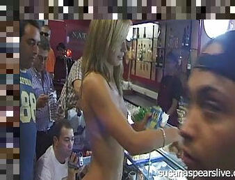 Susanna Spears naked in public at the convention