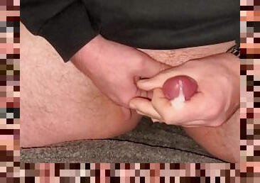 Legs Spread, Close Up Masturbation With Thick Cumshot And Moaning