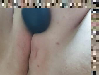 masturbação, orgasmo, cona-pussy, amador, brinquedo, bbw, bochechuda, pov, marido, ejaculação