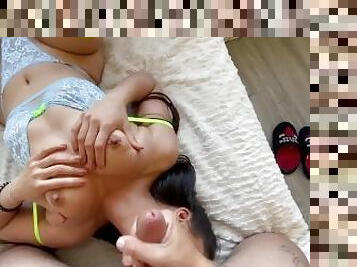 pantat, amatir, sayang, blowjob-seks-dengan-mengisap-penis, penis-besar, remaja, buatan-rumah, pasangan, sudut-pandang, bokong