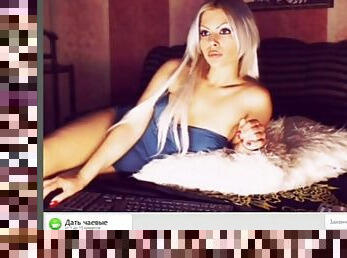 Russian webcam model talking to crossdresser