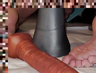 Huge dildo pounds my guts gapes my ass open for part 3 of tonight