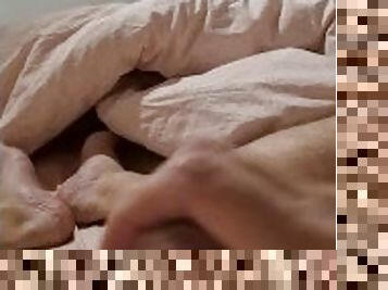 Russian male good night masturbation with sperm shot