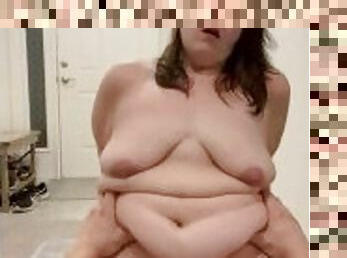 suurtiss, amatöör, suur-munn, milf, bbw, pov, abikaasa, ratsutamine, cowgirl, munn