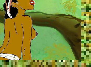 remaja, jenis-pornografi-animasi, hutan, afrika