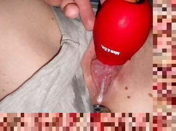 Making my wife cum with rose (dripping Creampie)