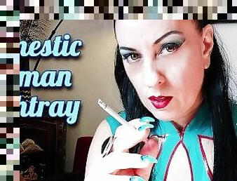 Domestic Human Ashtray - Lady Bellatrix smoking fetish Femdom pov (teaser)