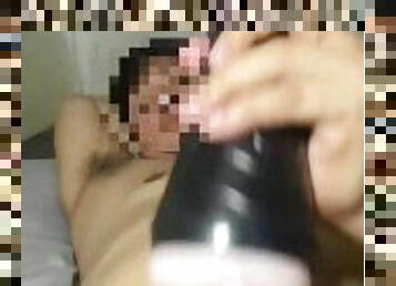 Workout ng Libog na Daddy Nauwi sa pag Kantot ng Fleshlight! Pinoy Jakol