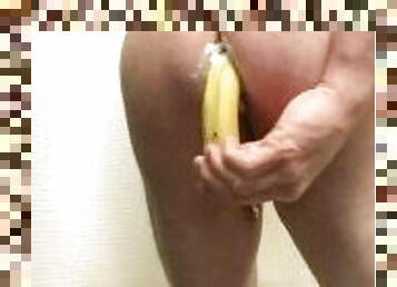 masturbation, anal, leksak, första-gången, sprut, kul, fetisch, banan