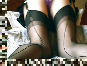 Gymslip knee socks and panties