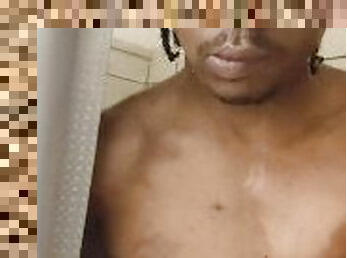 Black gay man shower sexy