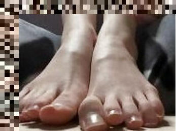 masturbation, amateur, ados, pieds, secousses, fétiche, solo, tchèque