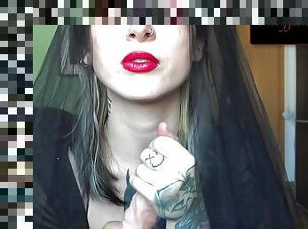 masturbation, tysk, slyna, juckande, smutsig, pov, goth, femdom