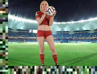 Solo scene with football girl Lola Taylor