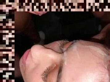 svær, gammel, amatør, blowjob, cumshot, trekant, dobbel, ludder, facial, søt