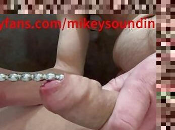 stainless steel dilator masturbation in lingerie