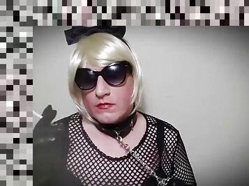 travesti, amatör, fetiş, tek-kişilik, sigara-içme, deri