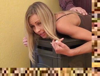 Sarah Jain spanked on her bare ass