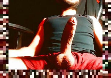 papa, masturbation, amateur, énorme-bite, gay, secousses, horny, européenne, euro, solo