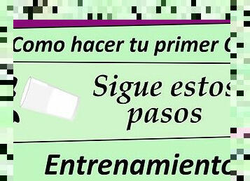 masturbación, tragar, primera-vez, corrida, español, dominación-femenina