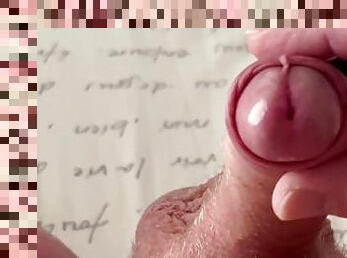 Beautiful close-up of my cock, masturbation and orgasm