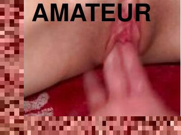 onani, orgasme, pussy, squirt, kone, amatør, hjemmelaget, par, fingret, pov