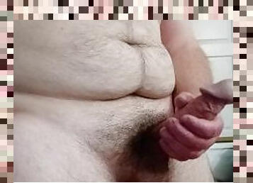 Man masturbating huge cock ft. N8 inches long
